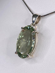 Green Amethyst (Prasiolite ) and Silver Pendant