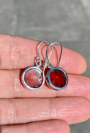 Amber Sterling Silver Drop Earrings