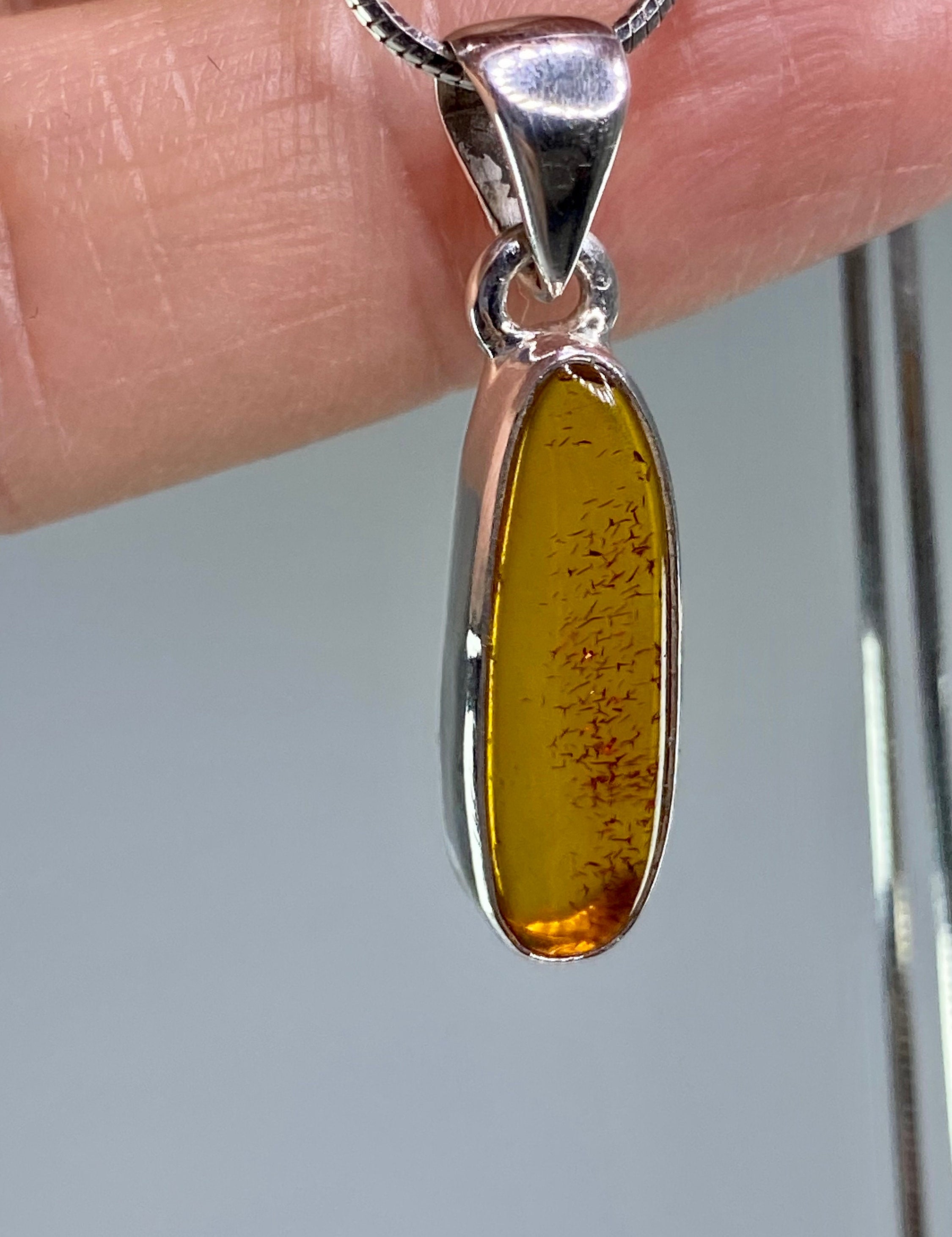 Baltic Amber Sterling Silver Pendant