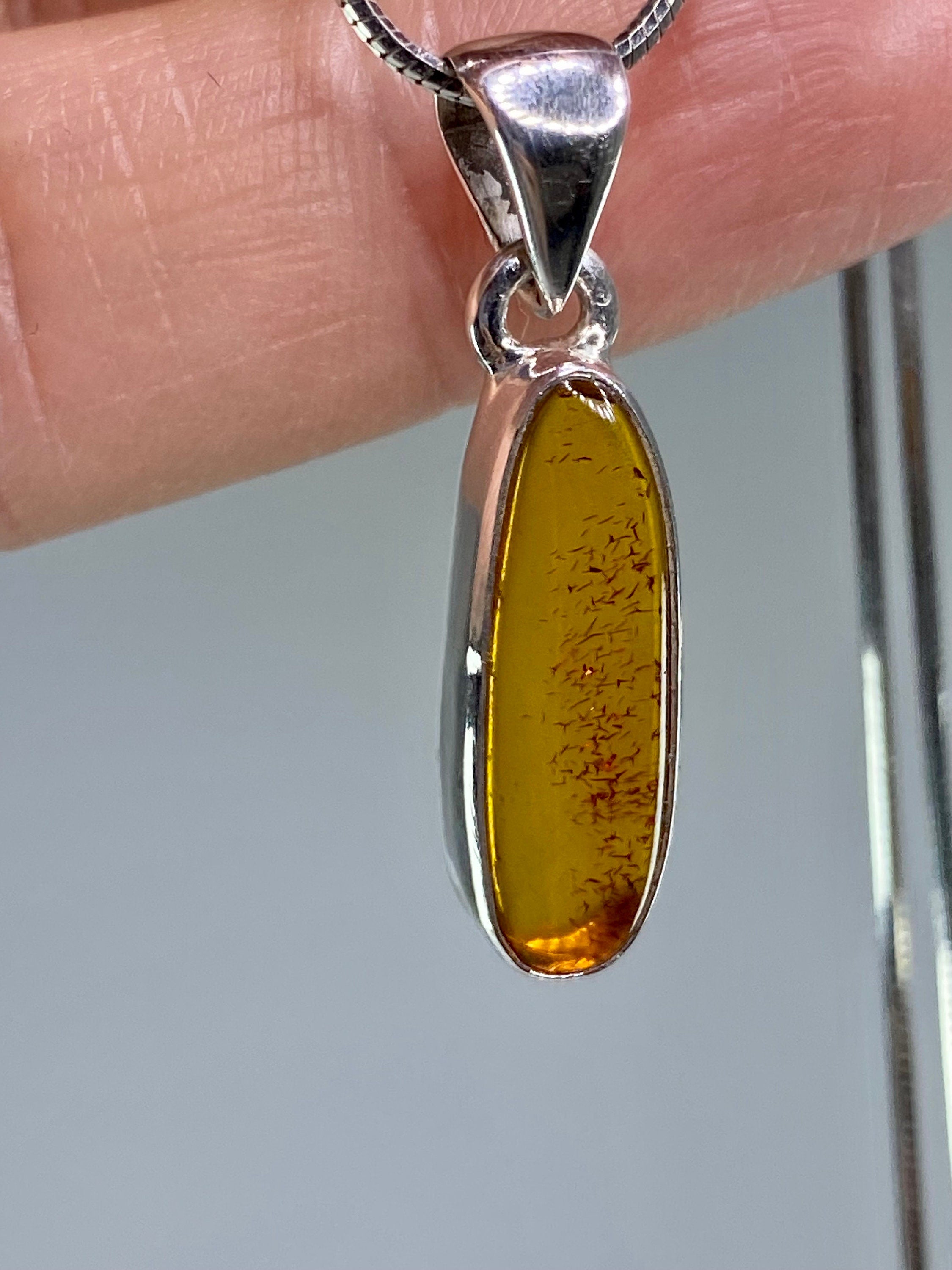 Baltic Amber Sterling Silver Pendant