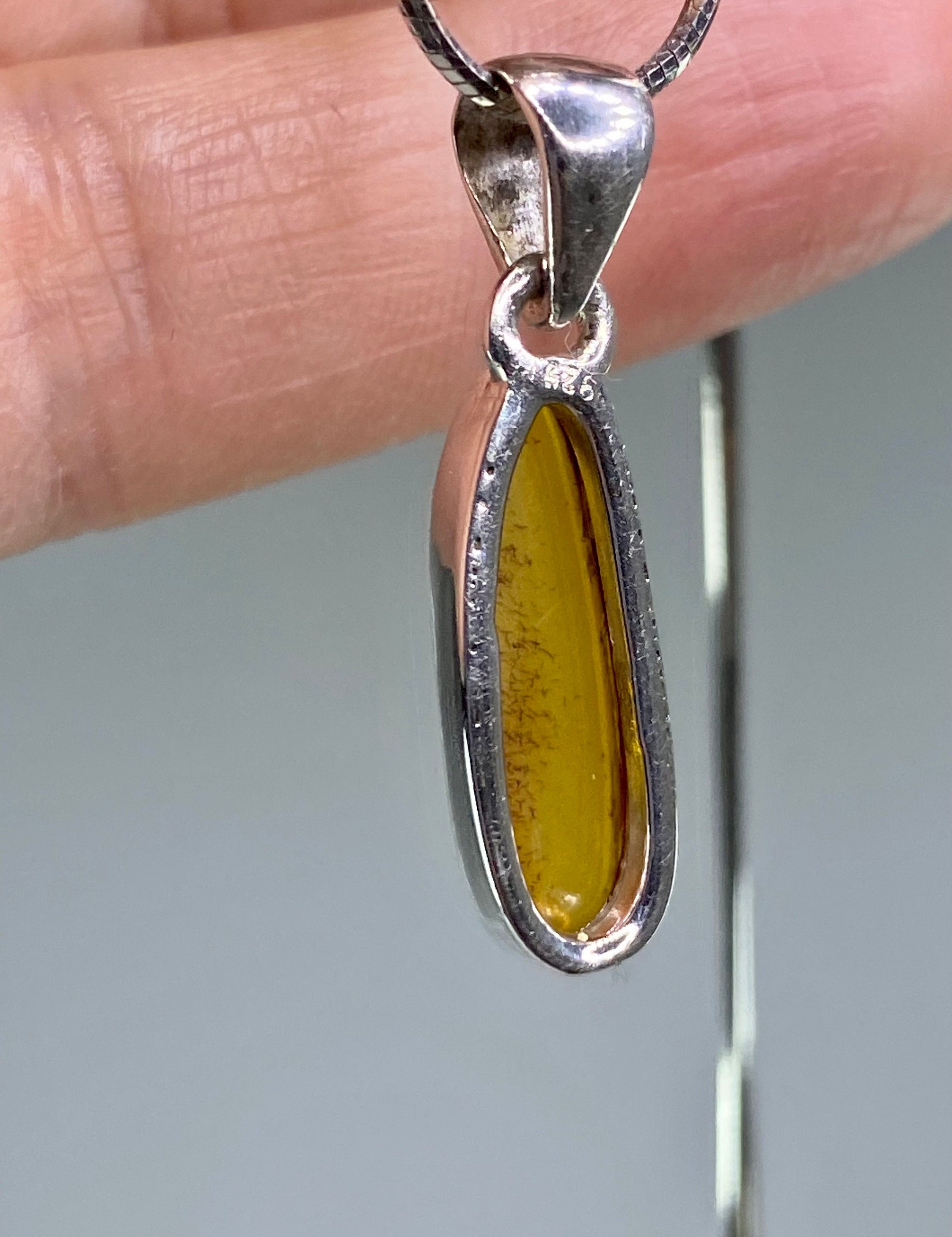 Baltic Amber Sterling Silver Pendant