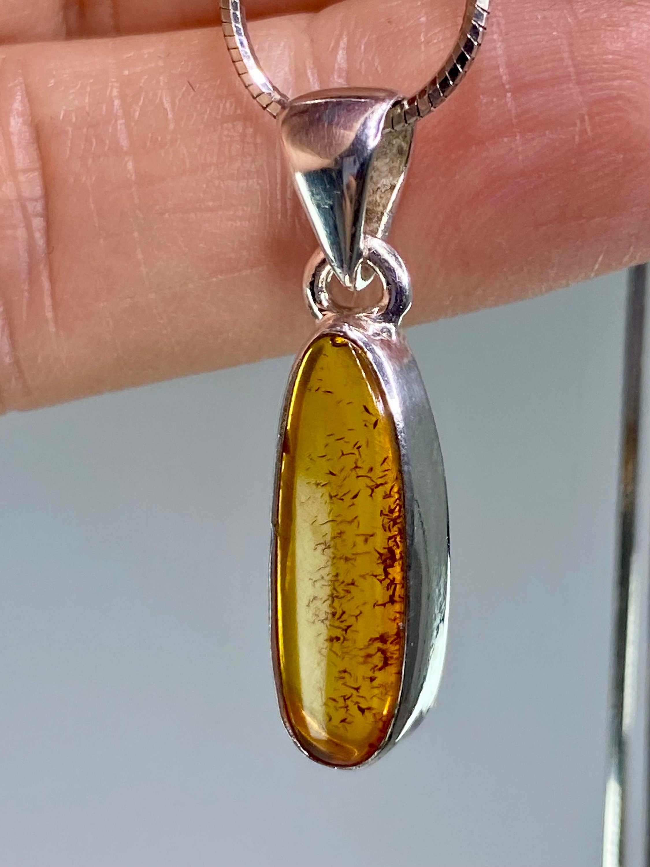 Baltic Amber Sterling Silver Pendant