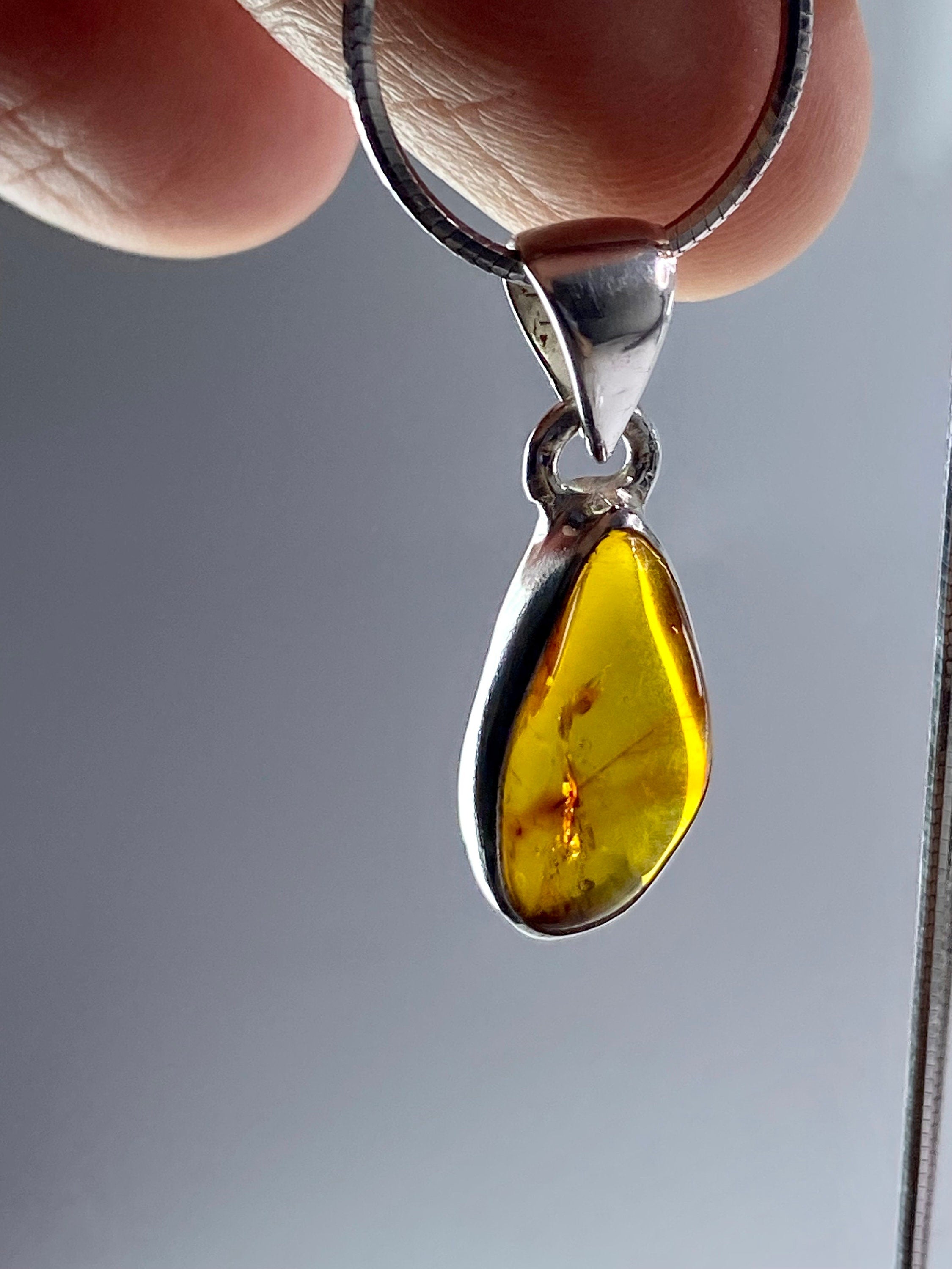 Baltic Amber Sterling Silver Pendant