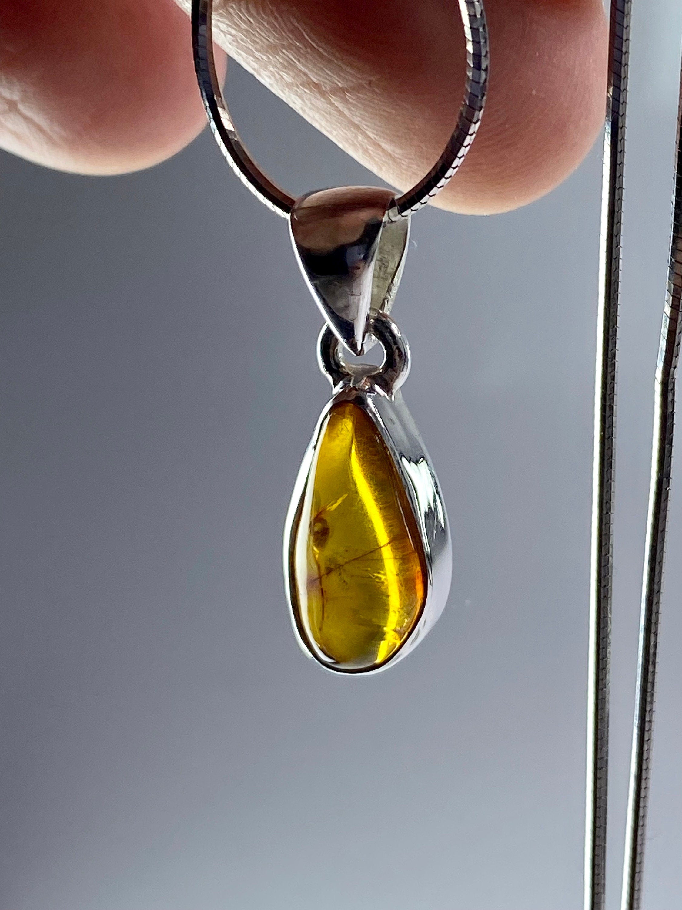 Baltic Amber Sterling Silver Pendant