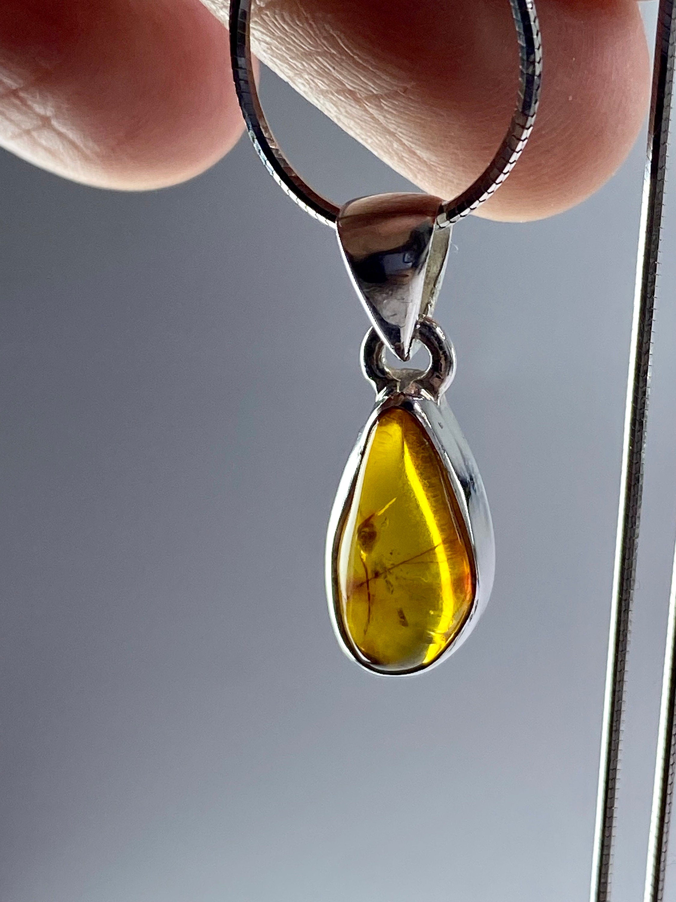 Baltic Amber Sterling Silver Pendant