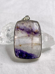 A Rare Blue John and Silver Pendant.