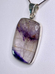 A Rare Blue John and Silver Pendant.