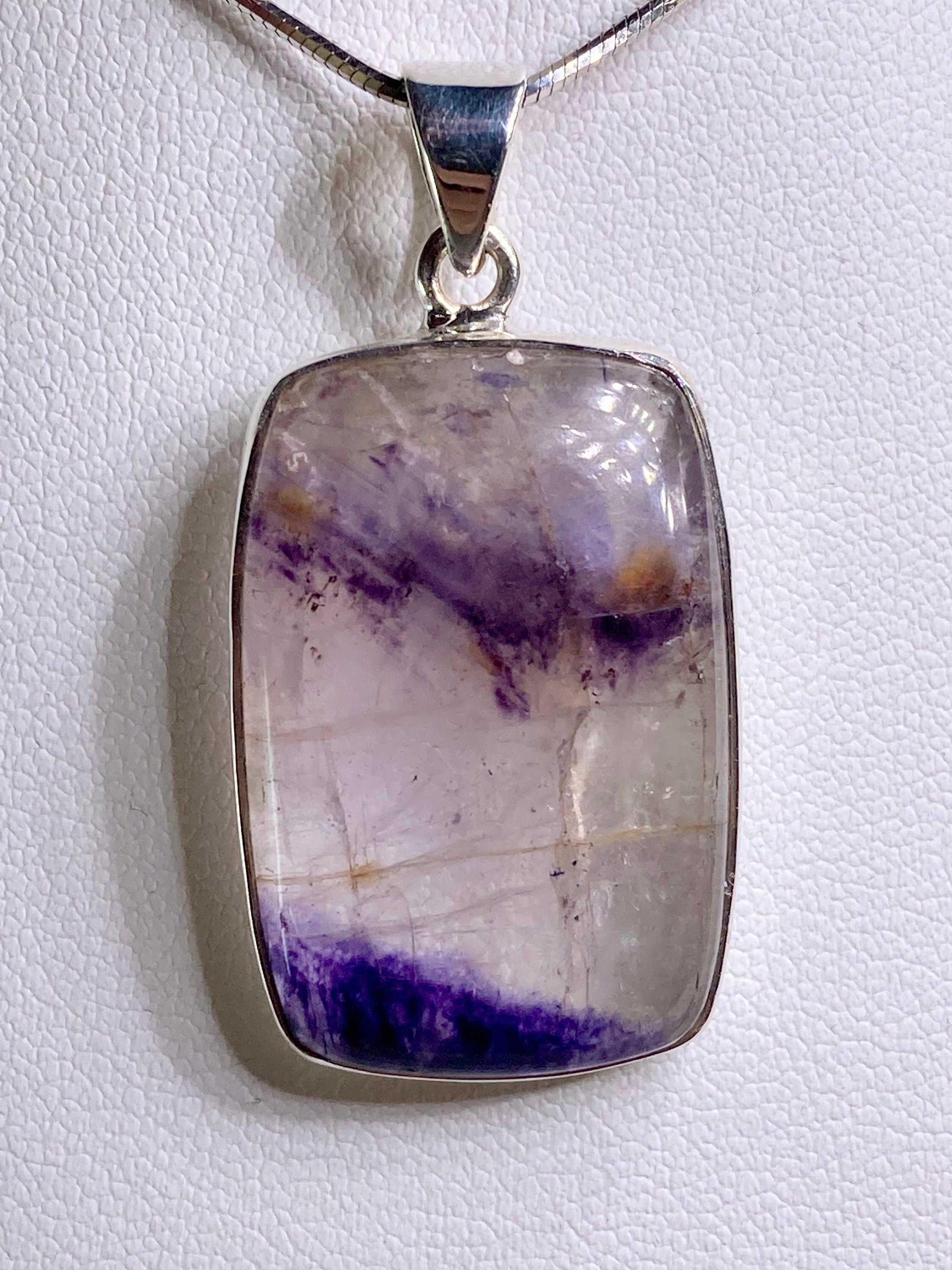 A Rare Blue John and Silver Pendant.