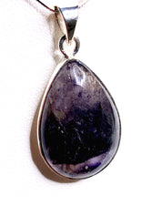 A Rare Blue John and Silver Pendant.