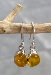 Baltic Amber Sterling Silver Drop Earrings