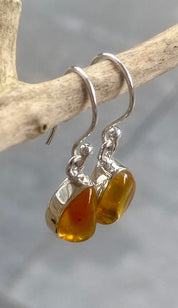 Baltic Amber Sterling Silver Drop Earrings