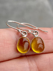 Baltic Amber Sterling Silver Drop Earrings