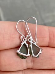Green Apatite and 925 Silver Drop Earrings