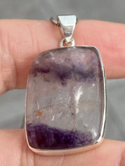 A Rare Blue John and Silver Pendant.