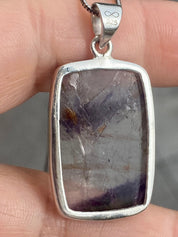 A Rare Blue John and Silver Pendant.