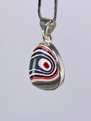 FORDITE Detroit Agate and Silver Pendant.