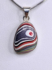 FORDITE Detroit Agate and Silver Pendant.