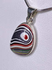 FORDITE Detroit Agate and Silver Pendant.