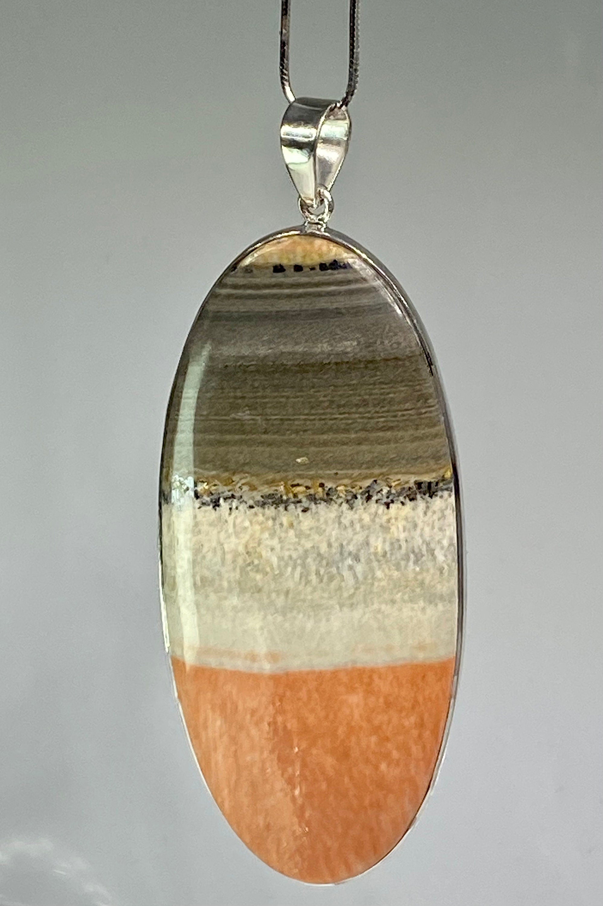 British Celestobarite Silver Pendant