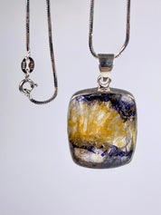 A Rare Blue John and Silver Pendant.