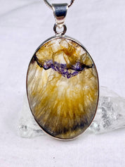 A Rare Blue John and Silver Pendant.