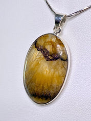 A Rare Blue John and Silver Pendant.