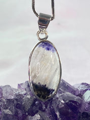 A Rare Blue John and Silver Pendant.