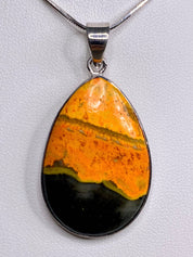 High Quality Bumble Bee Jasper and Silver Pendant.