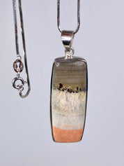 British Celestobarite and Silver Pendant