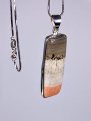 British Celestobarite and Silver Pendant