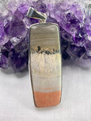 British Celestobarite and Silver Pendant