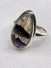 An Extremely Rare Blue John and Silver Ring