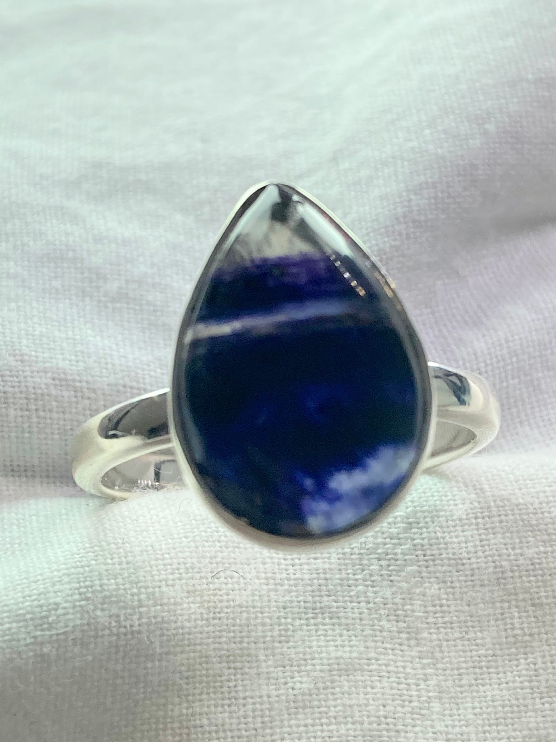 An Extremely Rare Blue John and Silver Ring