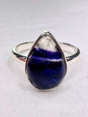 An Extremely Rare Blue John and Silver Ring