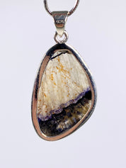 A Rare Blue John and Silver Pendant.