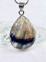 A Rare Blue John and Silver Pendant.