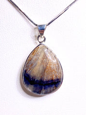 A Rare Blue John and Silver Pendant.