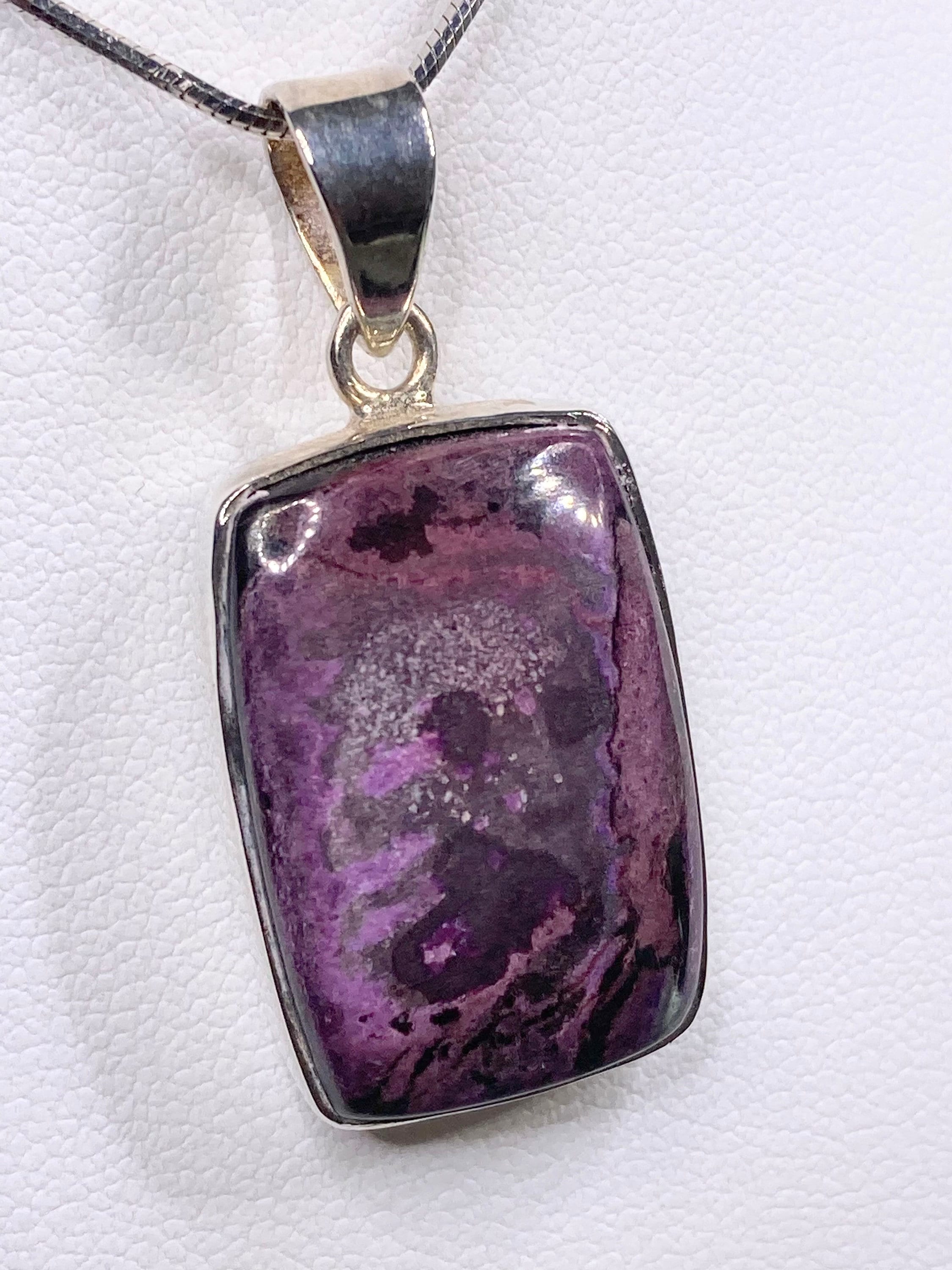 High Quality Sugilite and Silver Pendant.