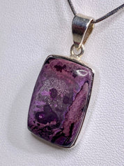 High Quality Sugilite and Silver Pendant.