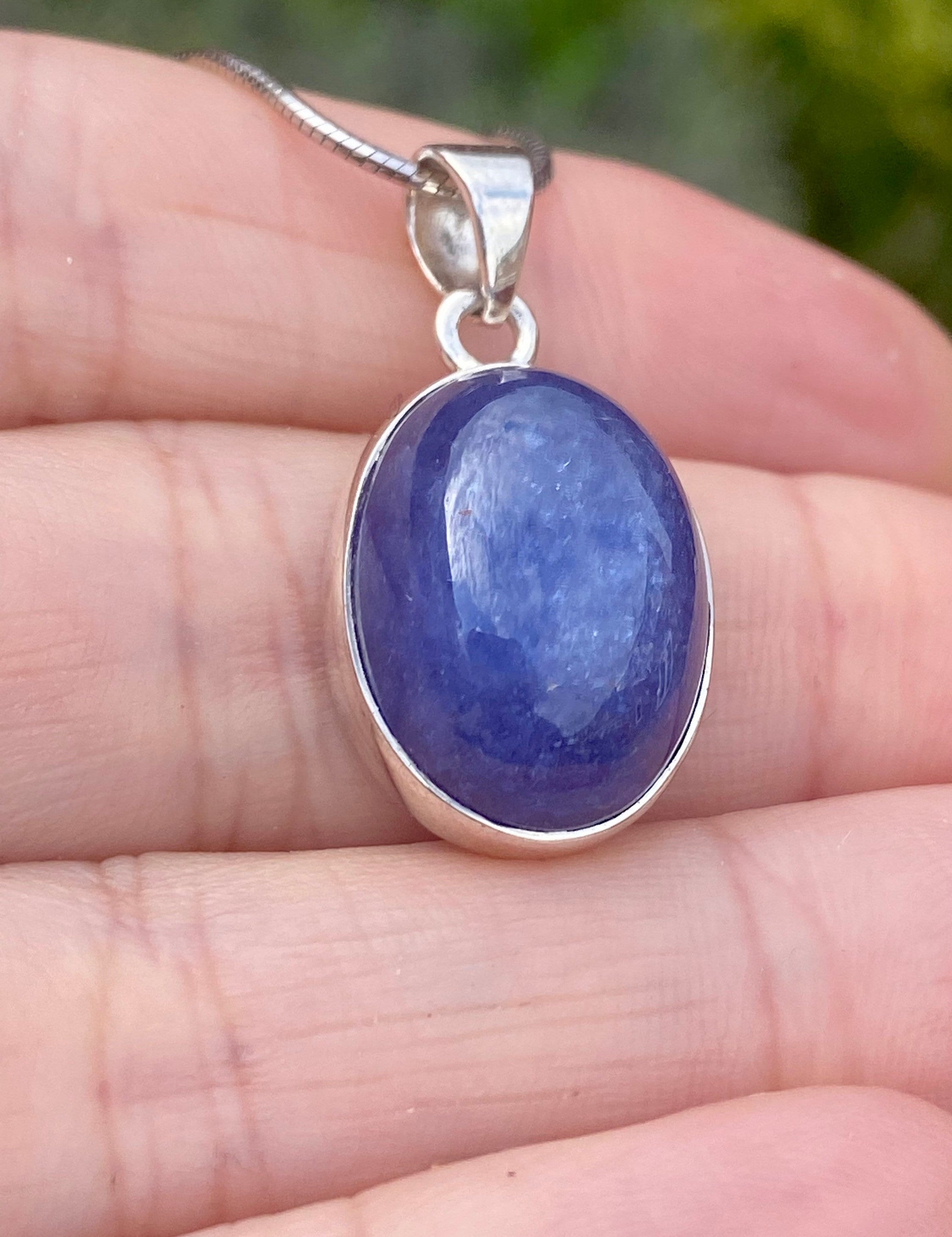 Tanzanite and Silver Pendant