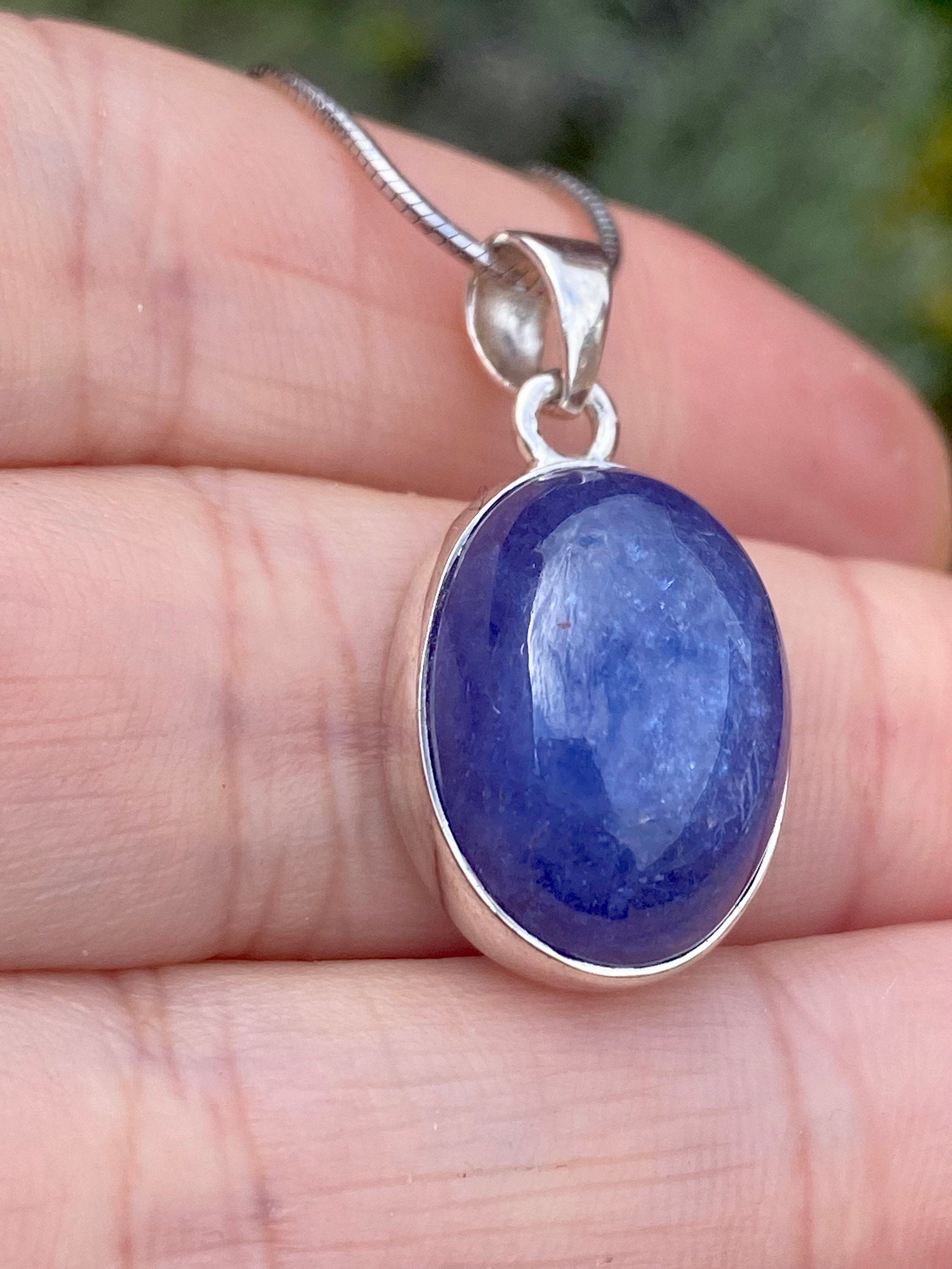Tanzanite and Silver Pendant