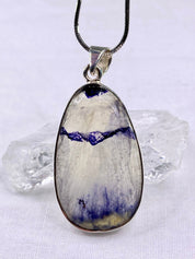 A Rare Blue John and Silver Pendant