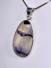 A Rare Blue John and Silver Pendant