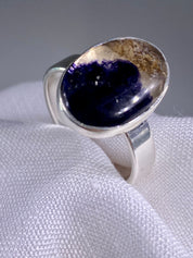 An Extremely Rare Blue John and Silver Ring