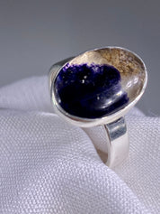 An Extremely Rare Blue John and Silver Ring