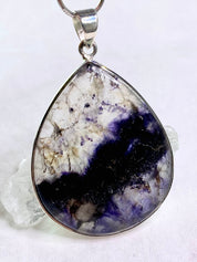 A Rare Blue John and Silver Pendant.