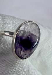 An Extremely Rare Blue John and Silver Ring