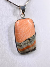 British Celestobarite and Silver Pendant