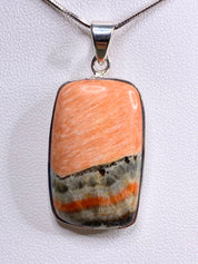 British Celestobarite and Silver Pendant