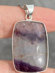 A Rare Blue John and Silver Pendant.